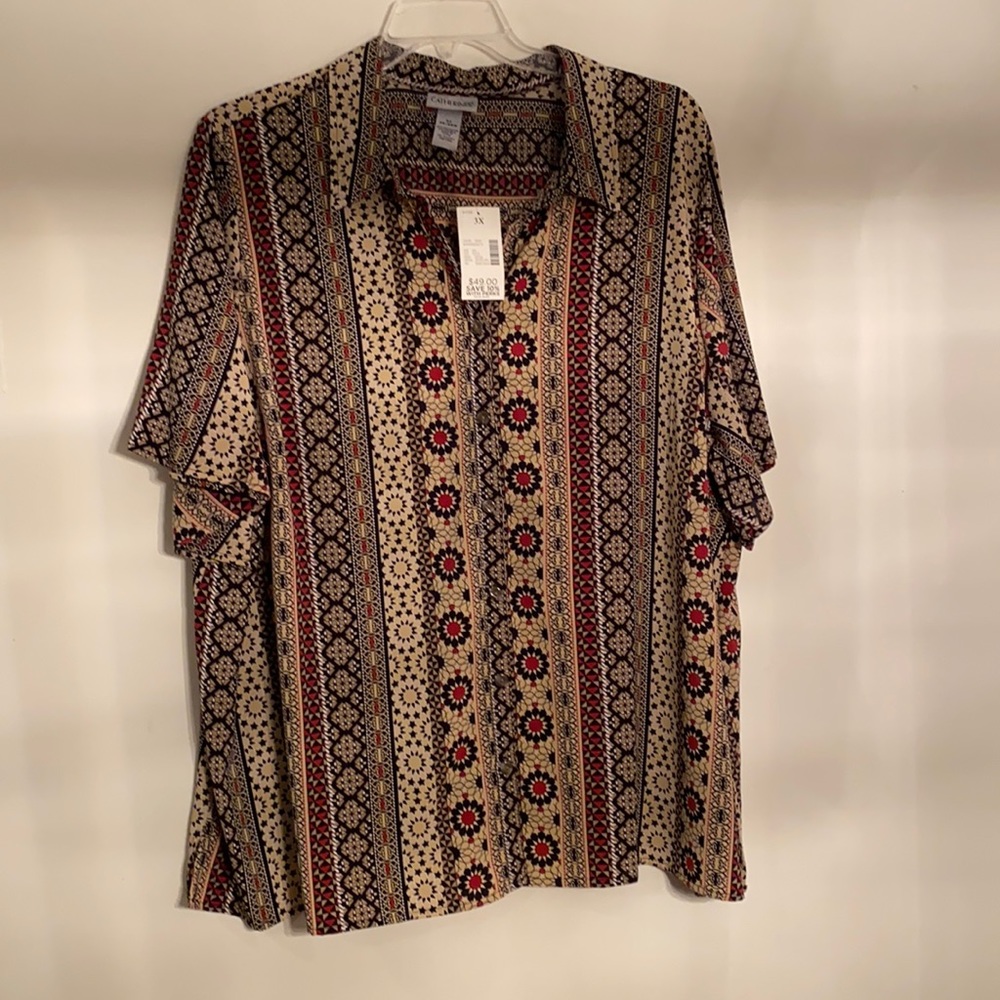 Catherines Multicolor Button Down Blouse